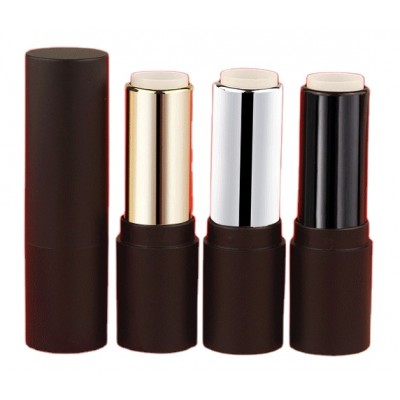 11g  DIY Round Shape  Matte Black Empty Plastic PP  Lip Balm Tube Cosmetic Packaging 12.1mm