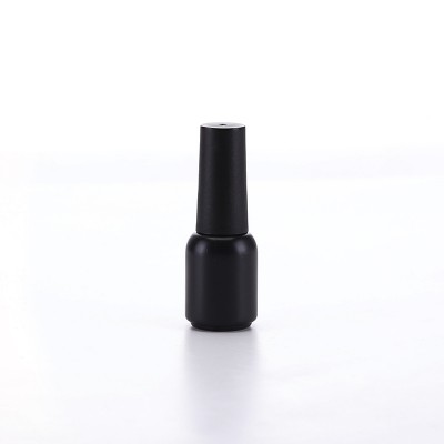 HDPE round black light-proof 10ml Nail Polish Bottle plastic Empty with brush