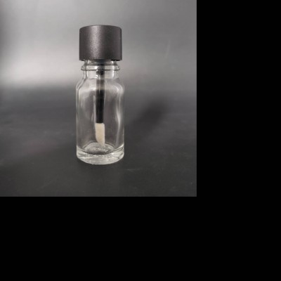 10ml Transparent Glass Lip Gloss Bottle Liquid Blush Eye Shadow Bottle With 18/410 Brush Cap